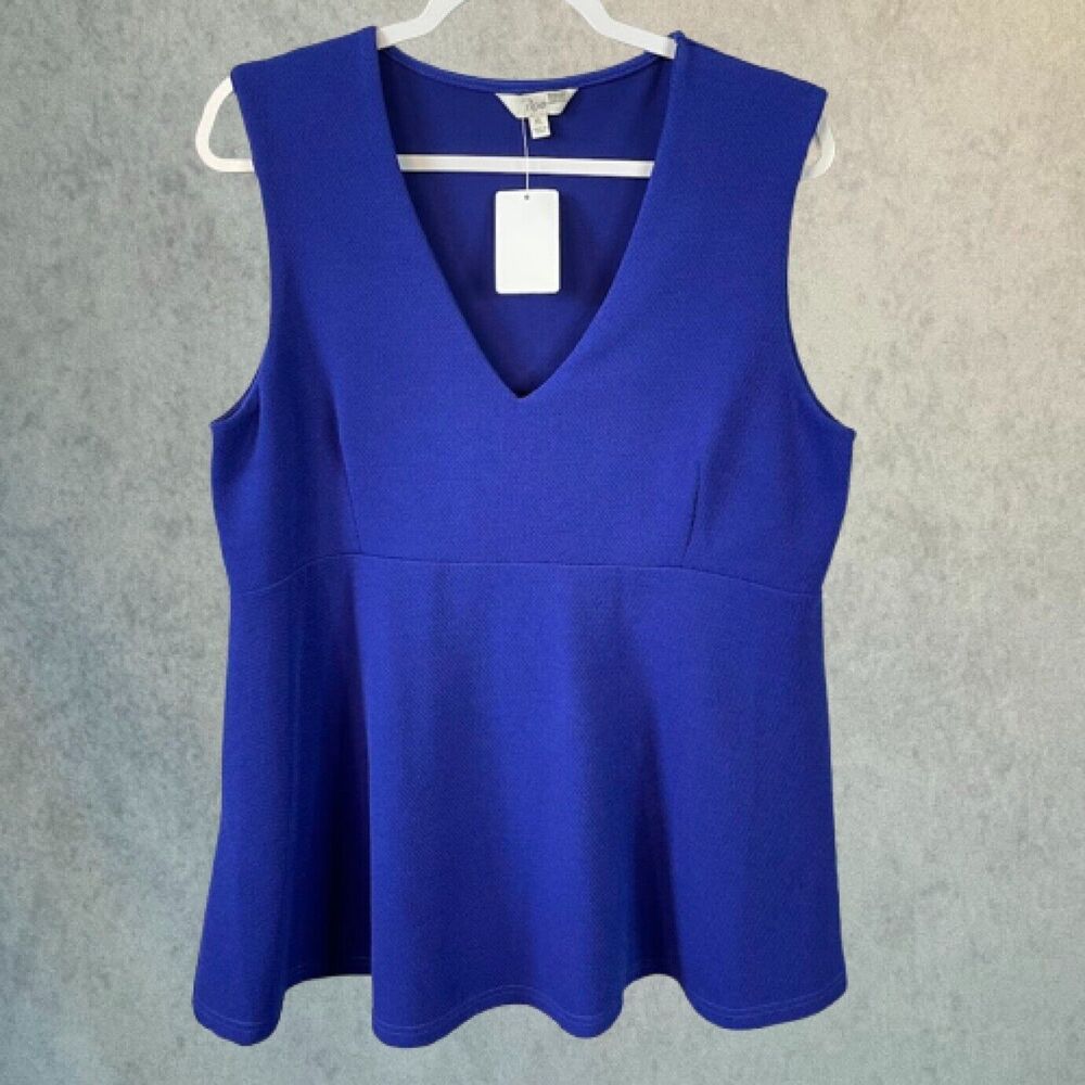 Ripe Maternity V-Neck Peplum Top in Cobalt